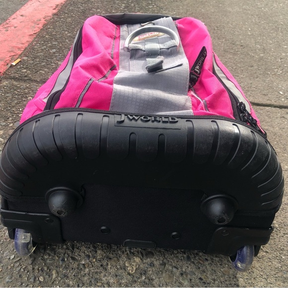 Sundance Girl’s Pink Gray Laptop Rolling Backpack (19.5 Inch) - Picture 10 of 10